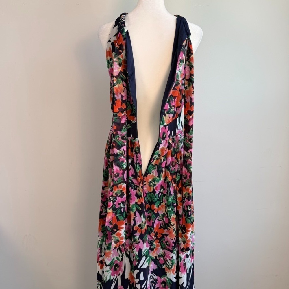 Eliza J Floral Maxi Dress Size 8 Sleeveless Wedding Event Resort - Picture 8 of 10